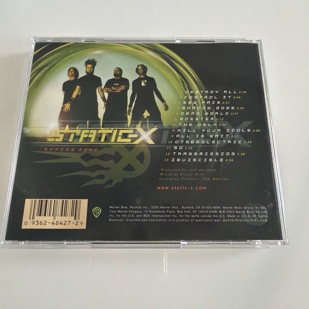 Static-X Shadow Zone 2003 Industrial/Gothic Rock CD Warner Bros. Jewel Case