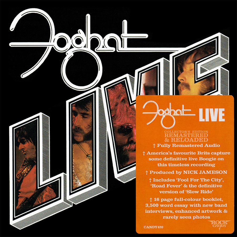Foghat ~ Live (1977) CD 2019 Rock Candy Records UK •• NEW ••