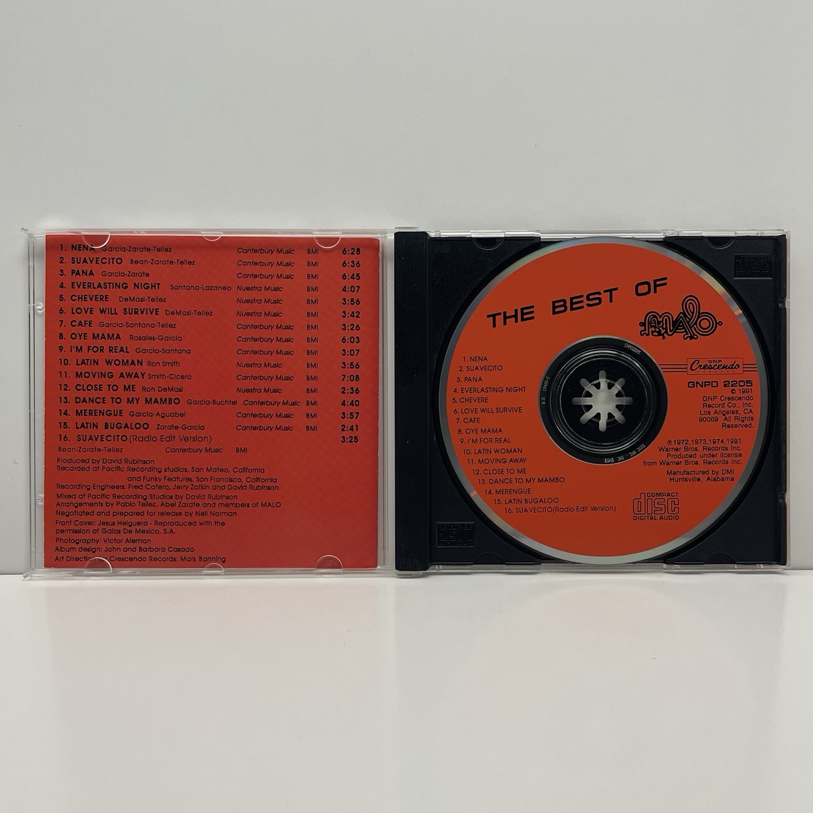 Malo – The Best Of Malo (CD, 1991) Greatest Hits 1972 1973 1974 Gnp Crescendo