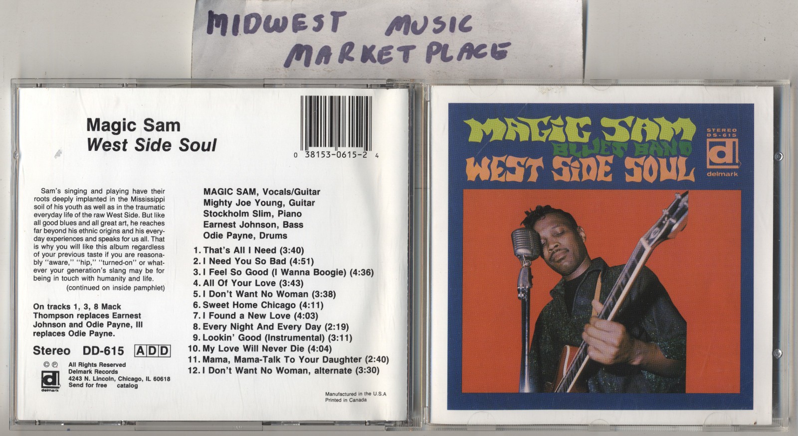 Magic Sam – West Side Soul – MINT CD – Chicago Blues Electric Guitar Joe Young