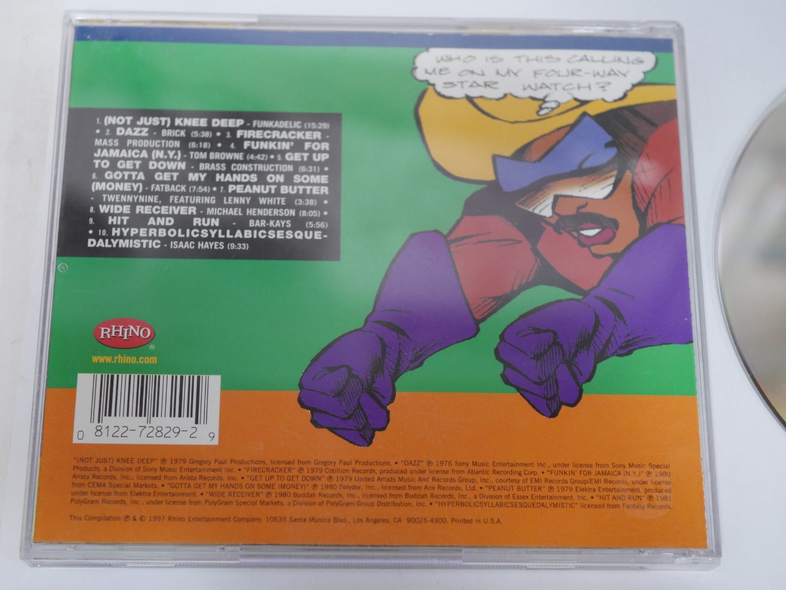 CD – Phat Trax The Best Of Old School Funk Funkadelic- Volume 1 with 10 songs