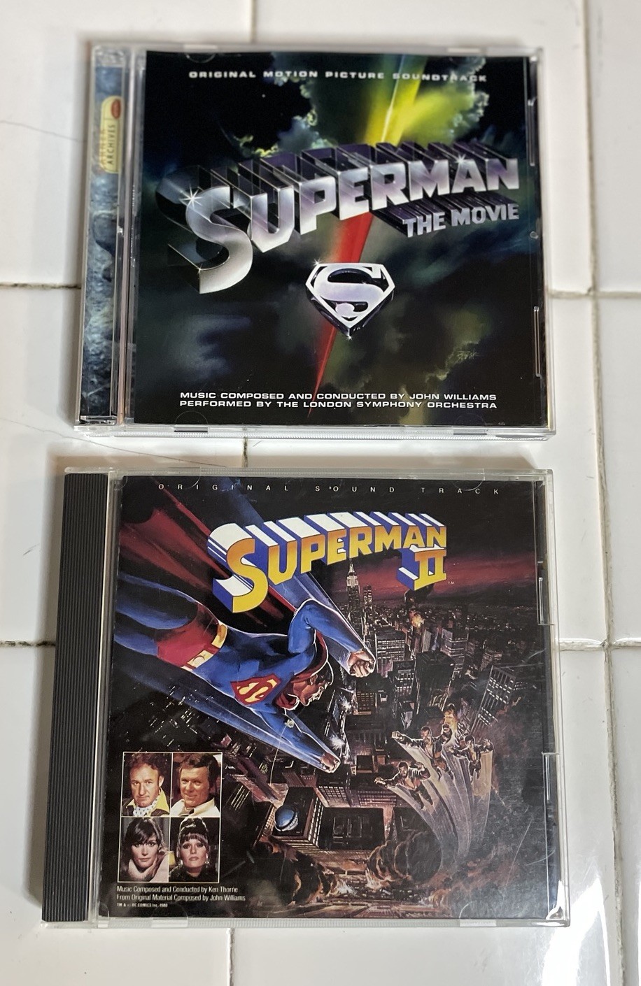 Lot Of 2 SUPERMAN THE MOVIE ORIGINAL SOUNDTRACKS Part 1 & Part 2/3 (Japan) Works