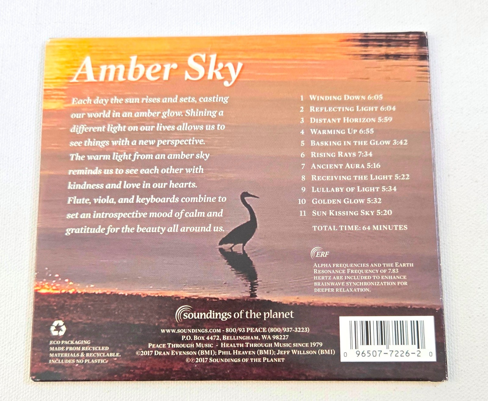 Dean Evenson – Amber Sky (CD, Digipack, 2017) Phil Heaven, Jeff Wilson