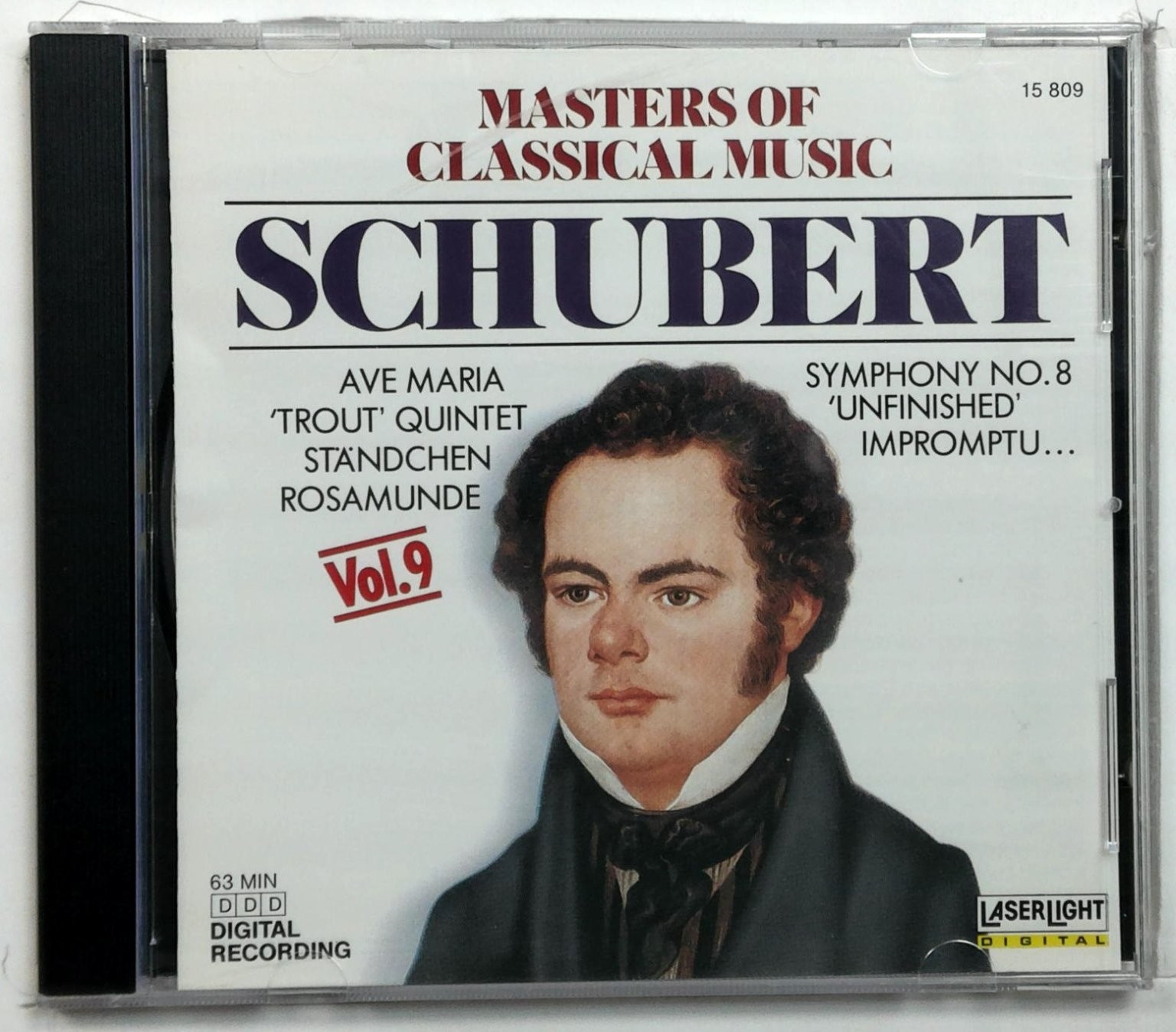 Schubert – Masters of Classical Music Vol. 9 CD 63 Min LaserLight Digital