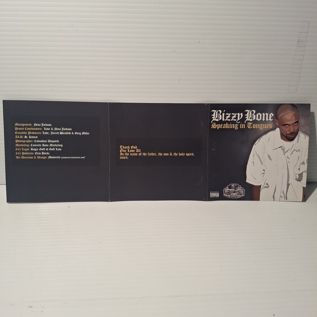 Bizzy Bone – Speaking In Tongues (CD, 2005, PA) Hip-Hop Bone Thugs N Harmony HTF