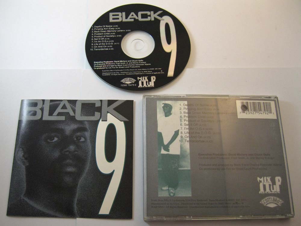 BLACK 9 “Black 9; Self-titled” CD RARE 1995 GANGSTA HIP HOP – Scotti Bros G-FUNK