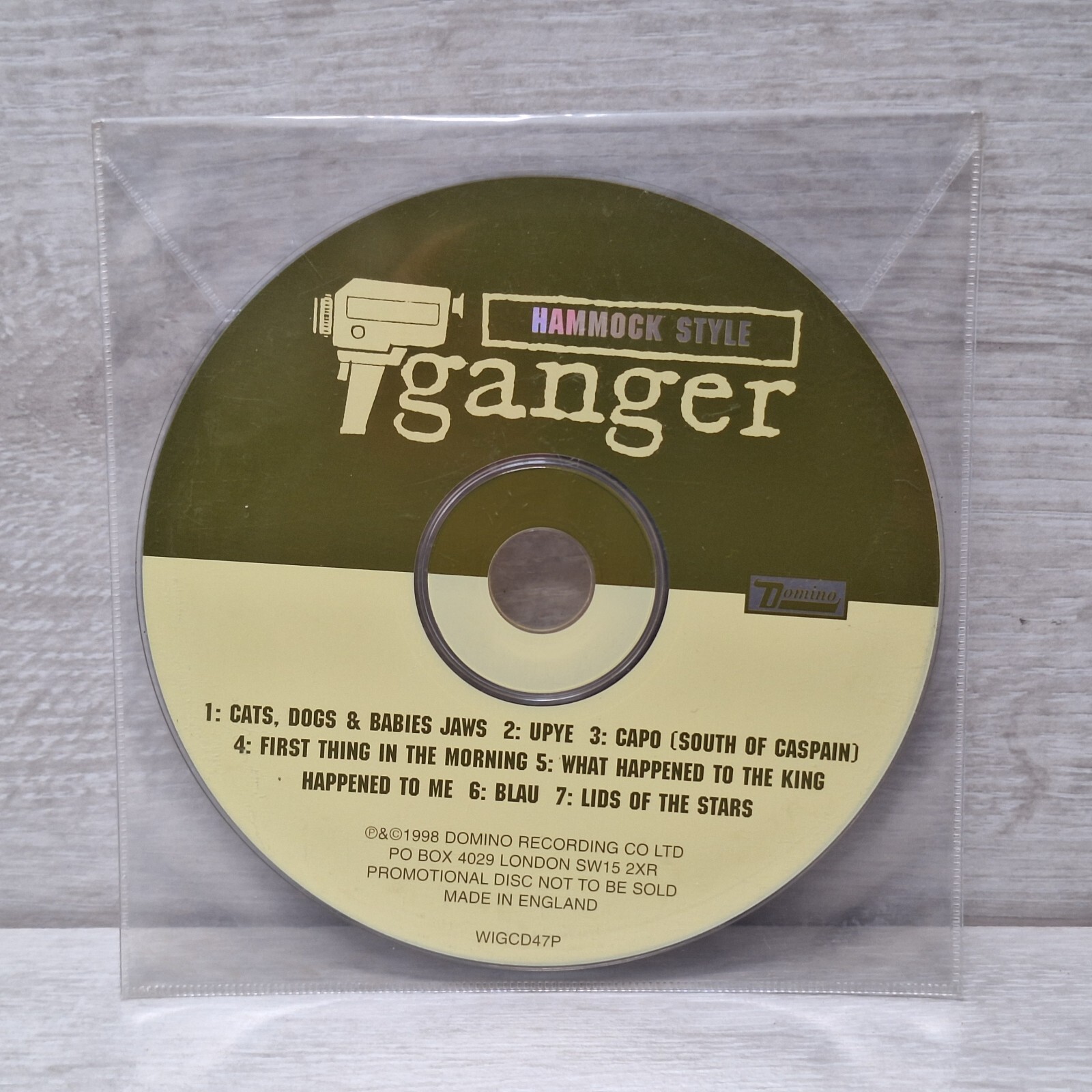 Hammock Style Ganger CD Promo Only 1998 Domino Recording Disc Only VGC