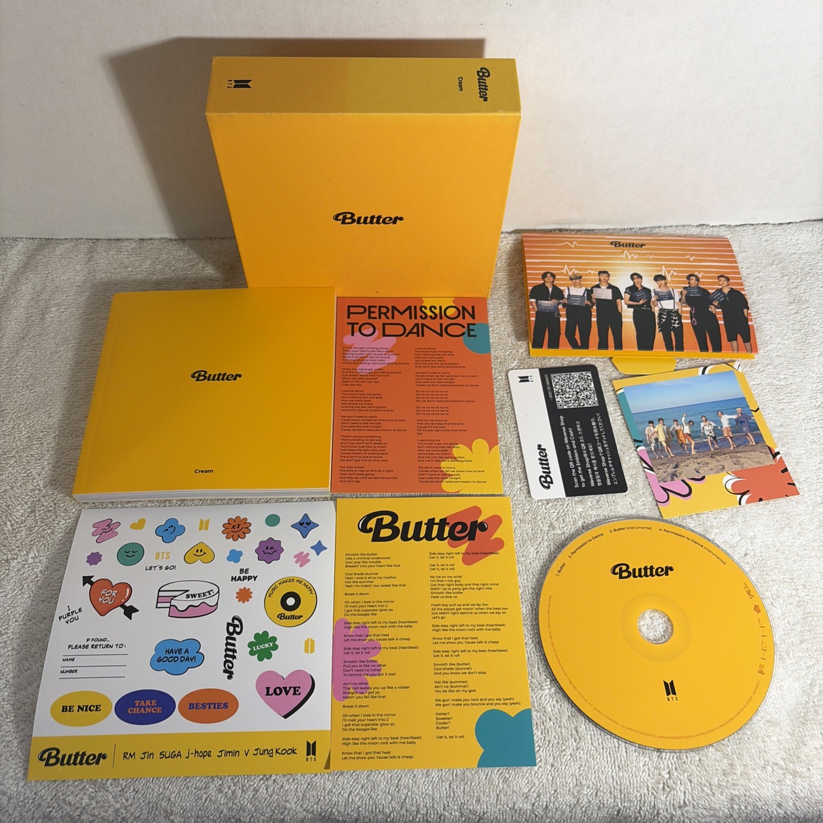 BTS Butter (Cream) CD Album No Photocard