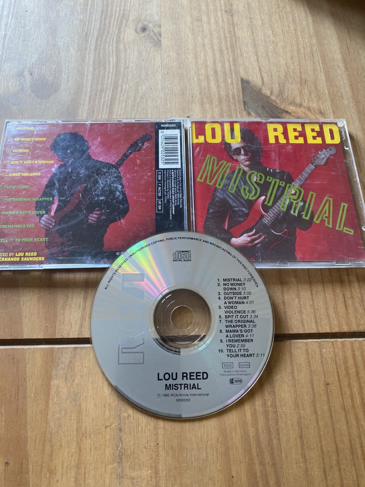 LOU REED – MISTRIAL (1986 GERMAN PRESSED CD ALBUM) EXCELLENT CONDITION