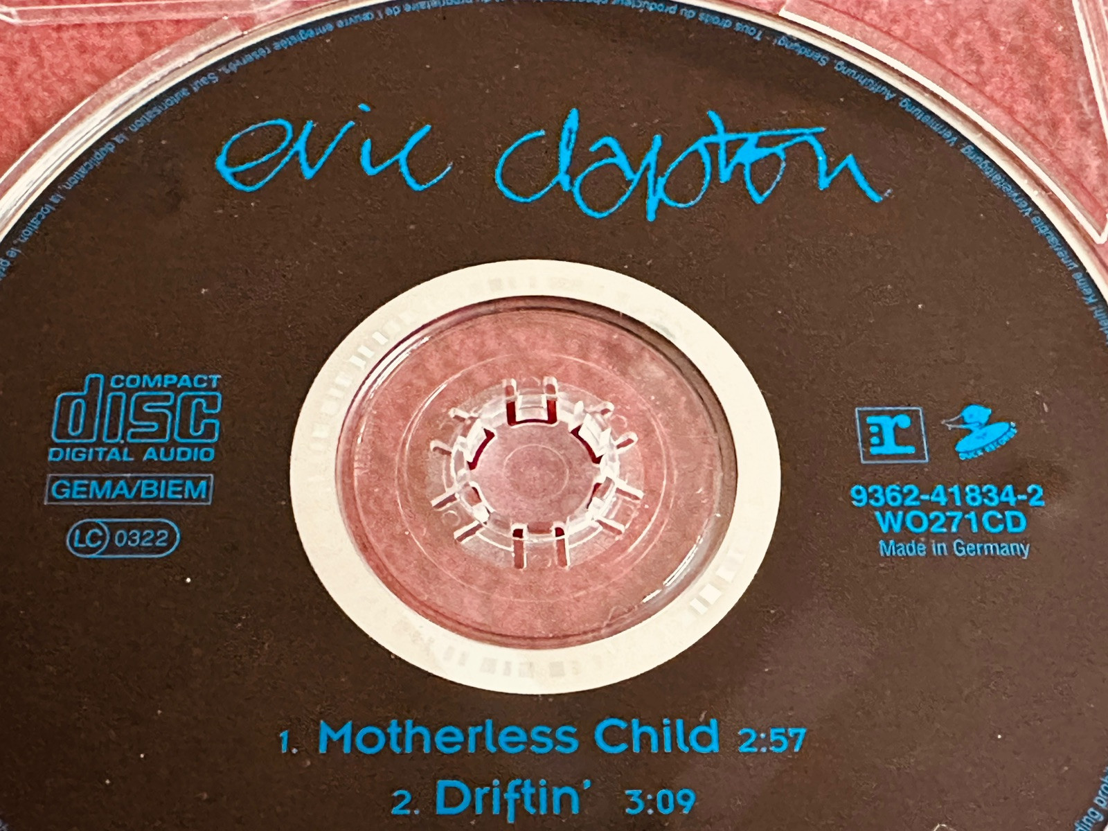 ERIC CLAPTON CD Single Motherless Child German Import RARE OOP!!! EX