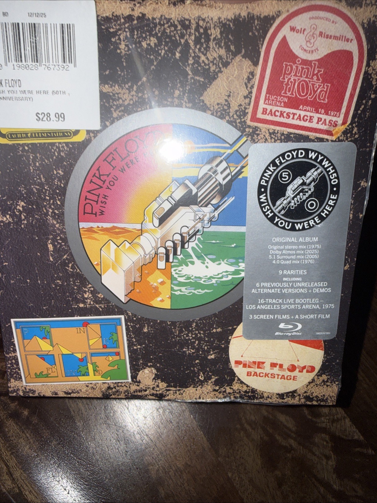 Pink Floyd WISH YOU WERE HERE (50TH ANNIVERSARY) – BLURAY New With Hype