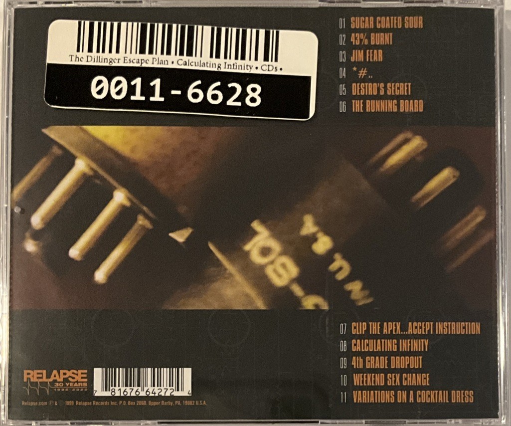 Dillinger Escape Plan – Calculating Infinity CD 2024 Relapse – RR 6427-2 [New]