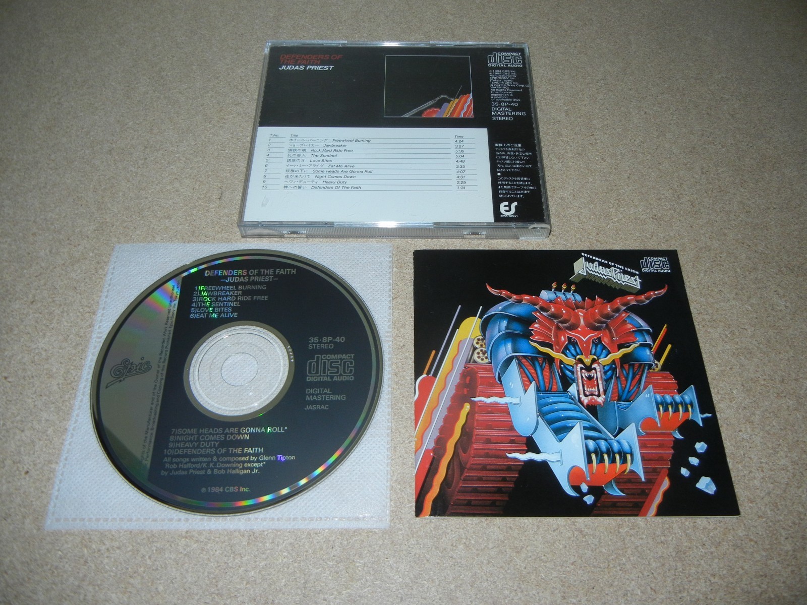 Judas Priest “Defenders Of The Faith” JAPAN 1st press CD 35.8P-40 3500Yen