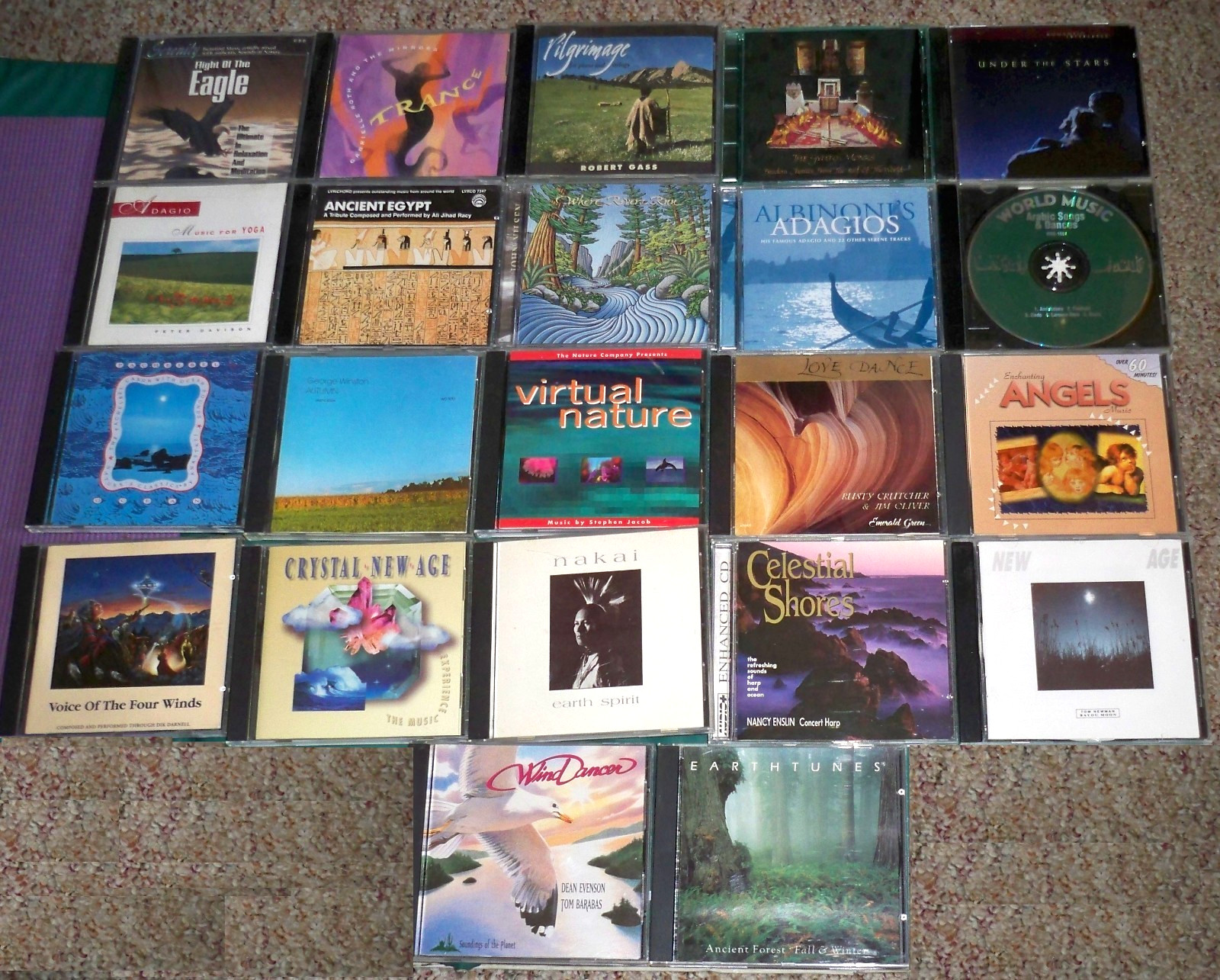 LOT (22) CDs: NEW AGE, WORLD, ELECTRONIC, MEDITATION, AMBIENT – ALL LISTED – EX!