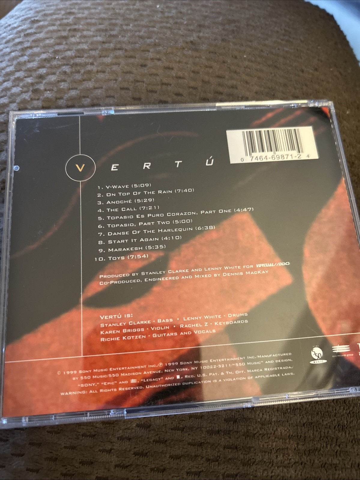 VERTU cd – VERTU 1999 EX+ Stanley Clarke, Lenny White, Ritchie Kotzen, Rachel Z