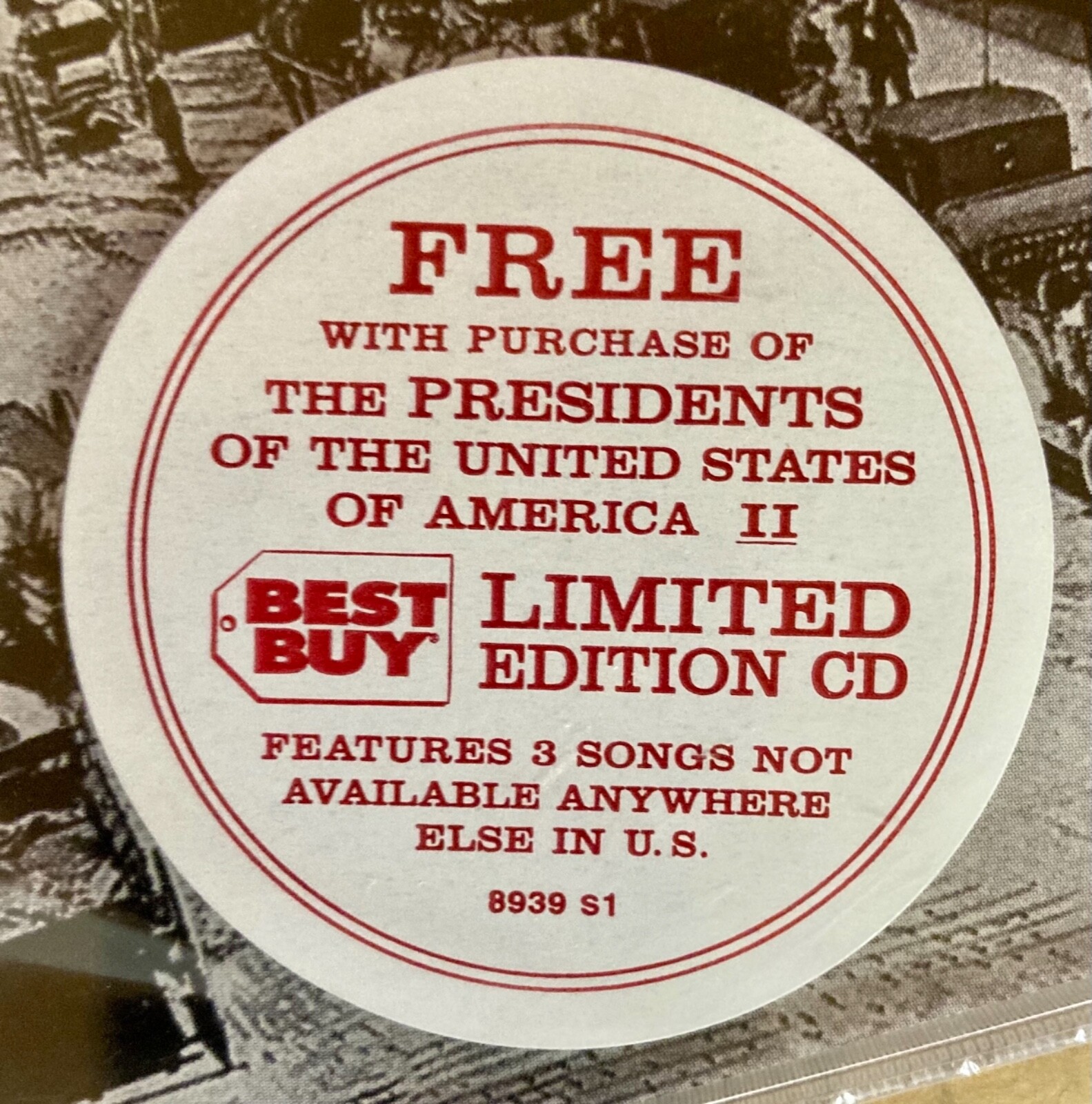 New CD Single Ltd.Ed. (3 Tracks) 1996 Presidents Of The United States Of America