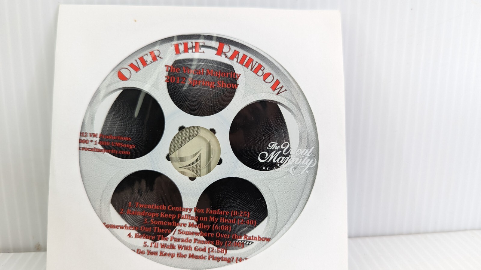 The Vocal Majority CD 2012 Spring Show ‘Over the Rainbow’ with ticket NEW