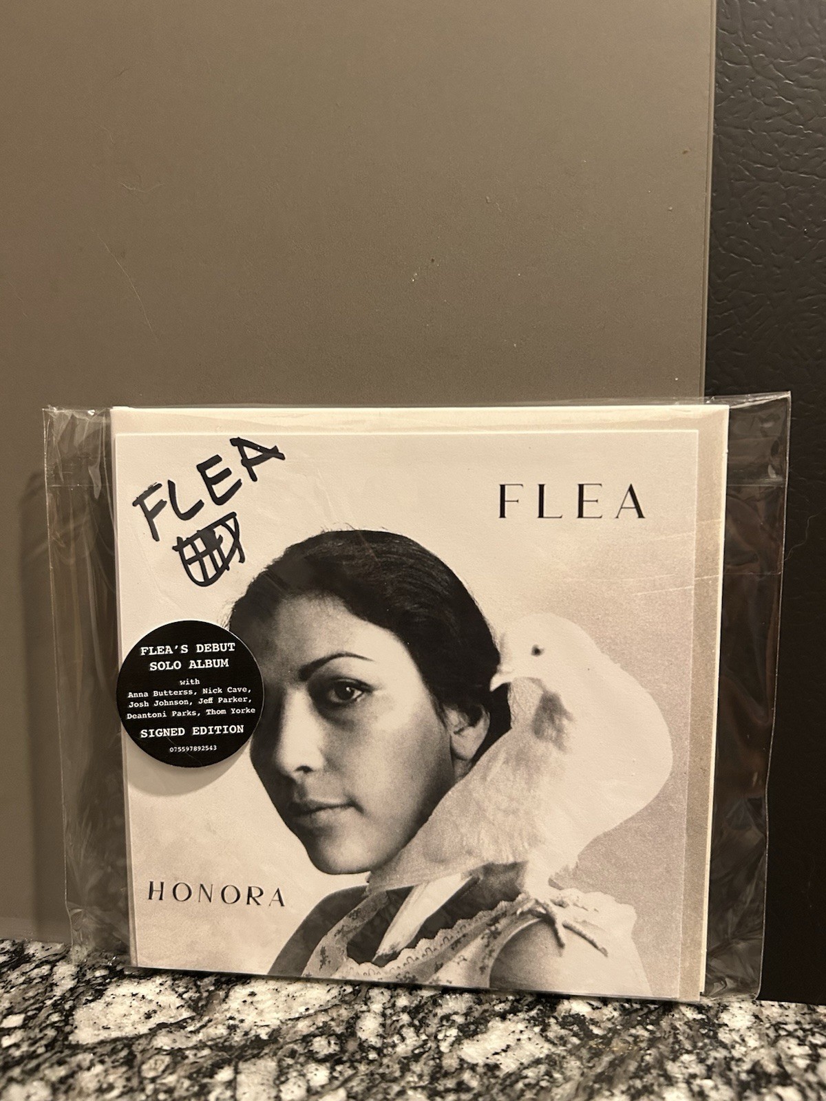FLEA SIGNED AUTOGRAPHED HONORA CD ART CARD NEW ALBUM 3/27 SOLD OUT