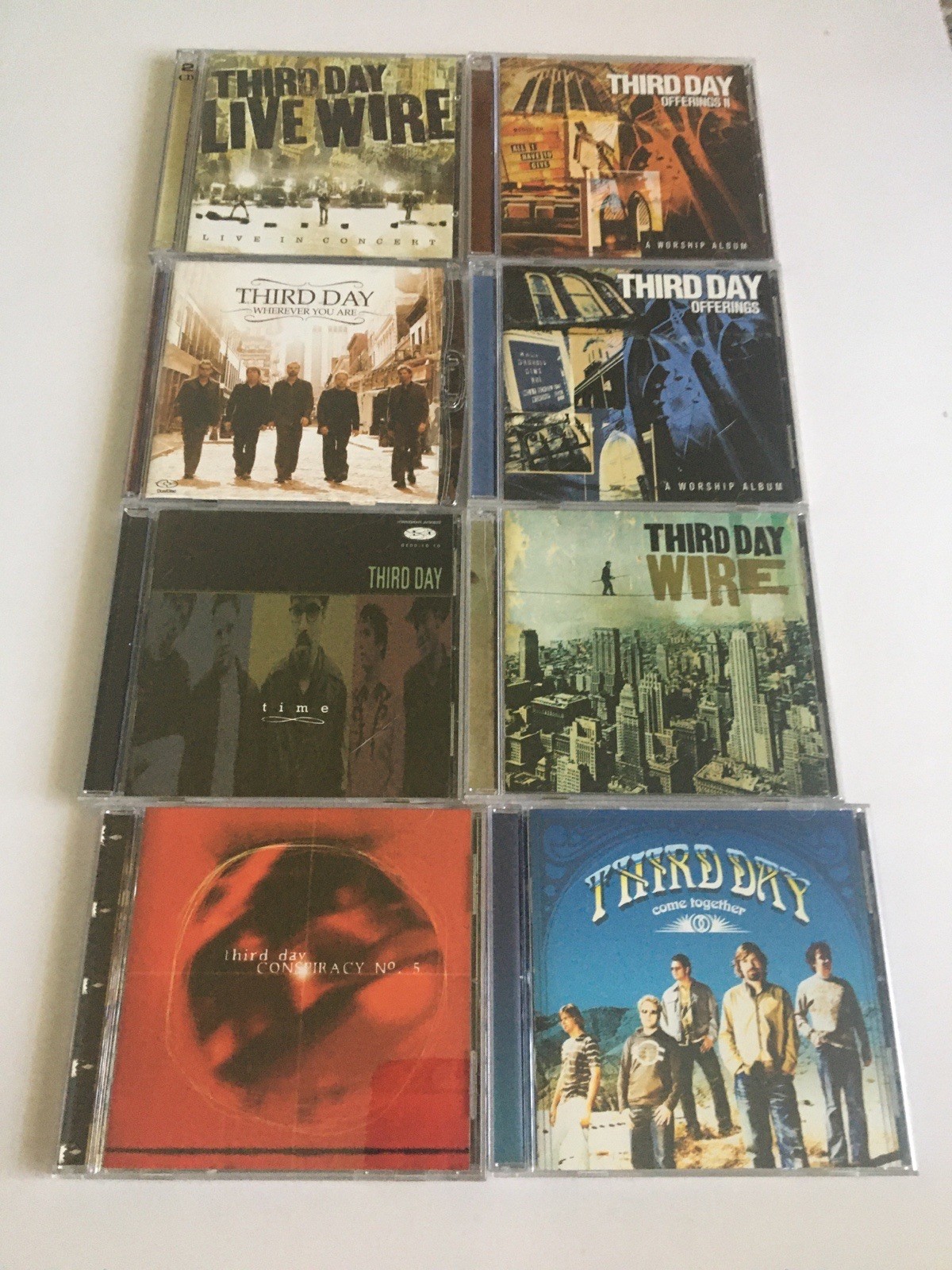Third Day Religious Faith Christian Cd Lot Of 8 Cds 1 Is Double Cd And 1 Is Dual
