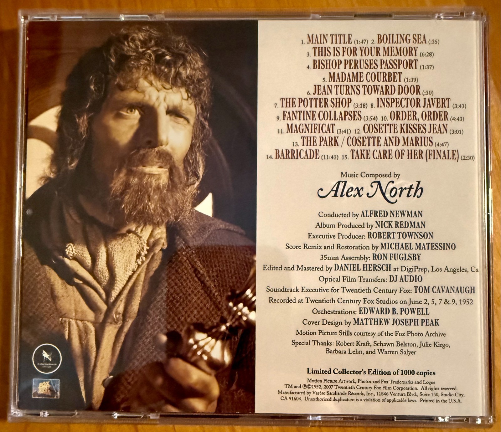 LES MISERABLES -Alex North Varese Motion Picture Soundtrack OST CD NEW Limited