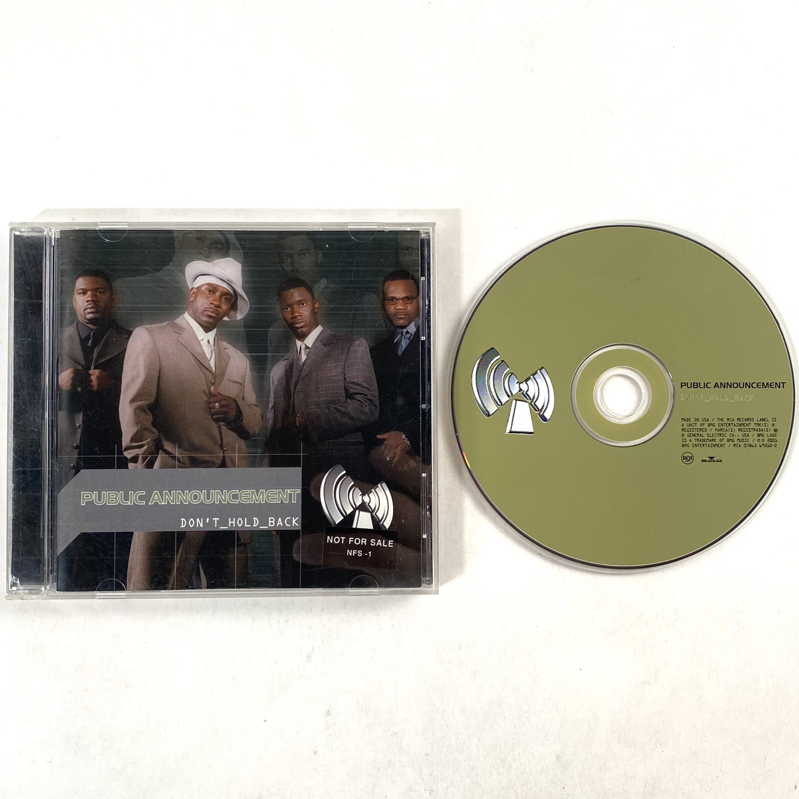 Public Announcement Don’t Hold Back CD 2001 RCA Promo Vintage Original Album