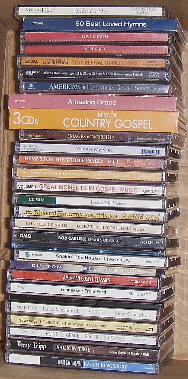 Religious Christian Music ..Gospel, Hymns, Inspirational -Assorted Lot of 30+
