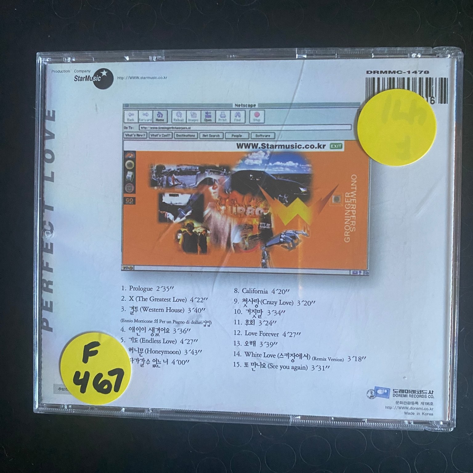 TURBO – Perfect Love CD K-Pop Dance Korea Doremi Records DRMMC-1478