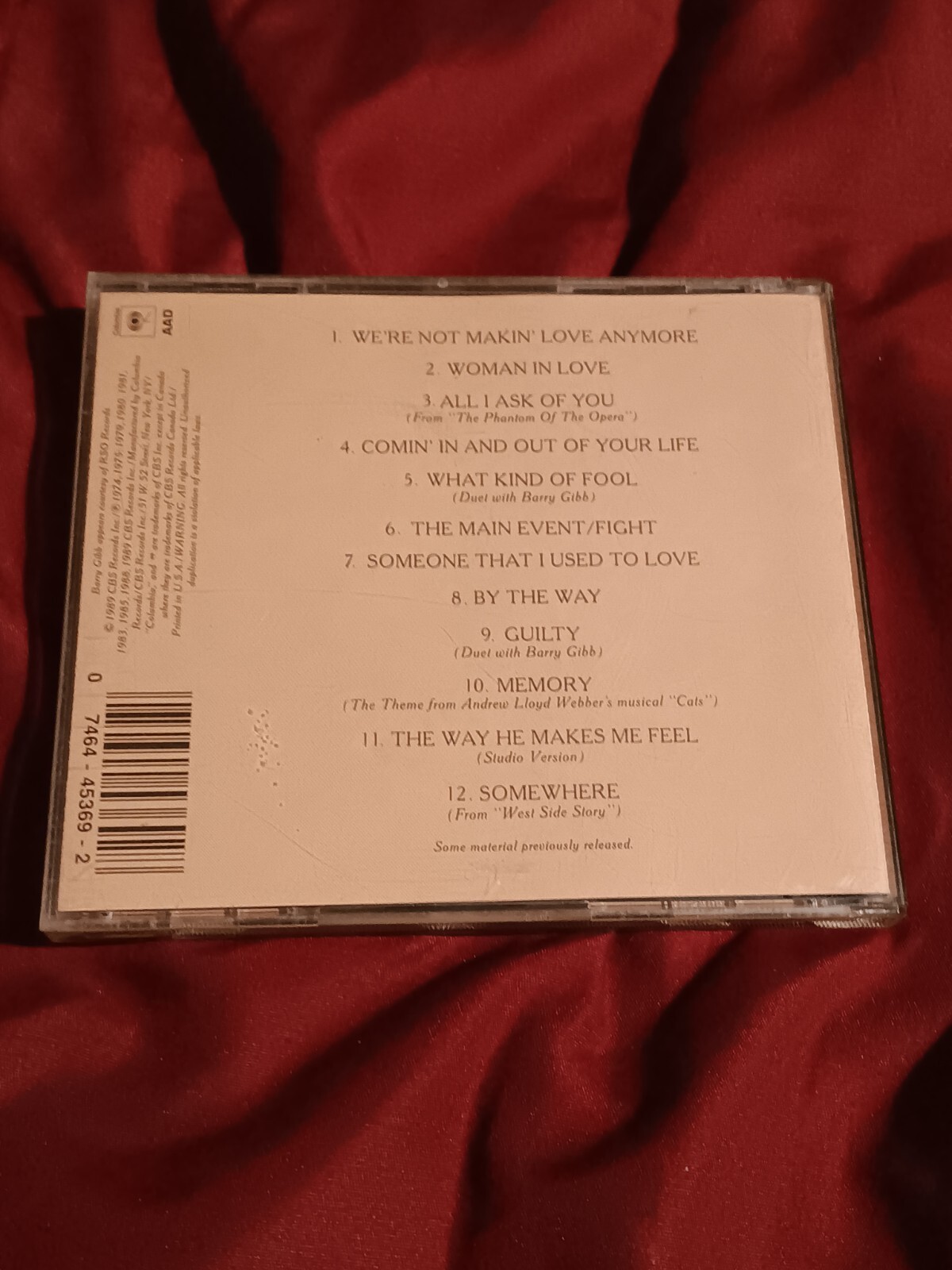 Barbara Streisand A Collection (CD, 1989) Very Good Columbia HTF D150