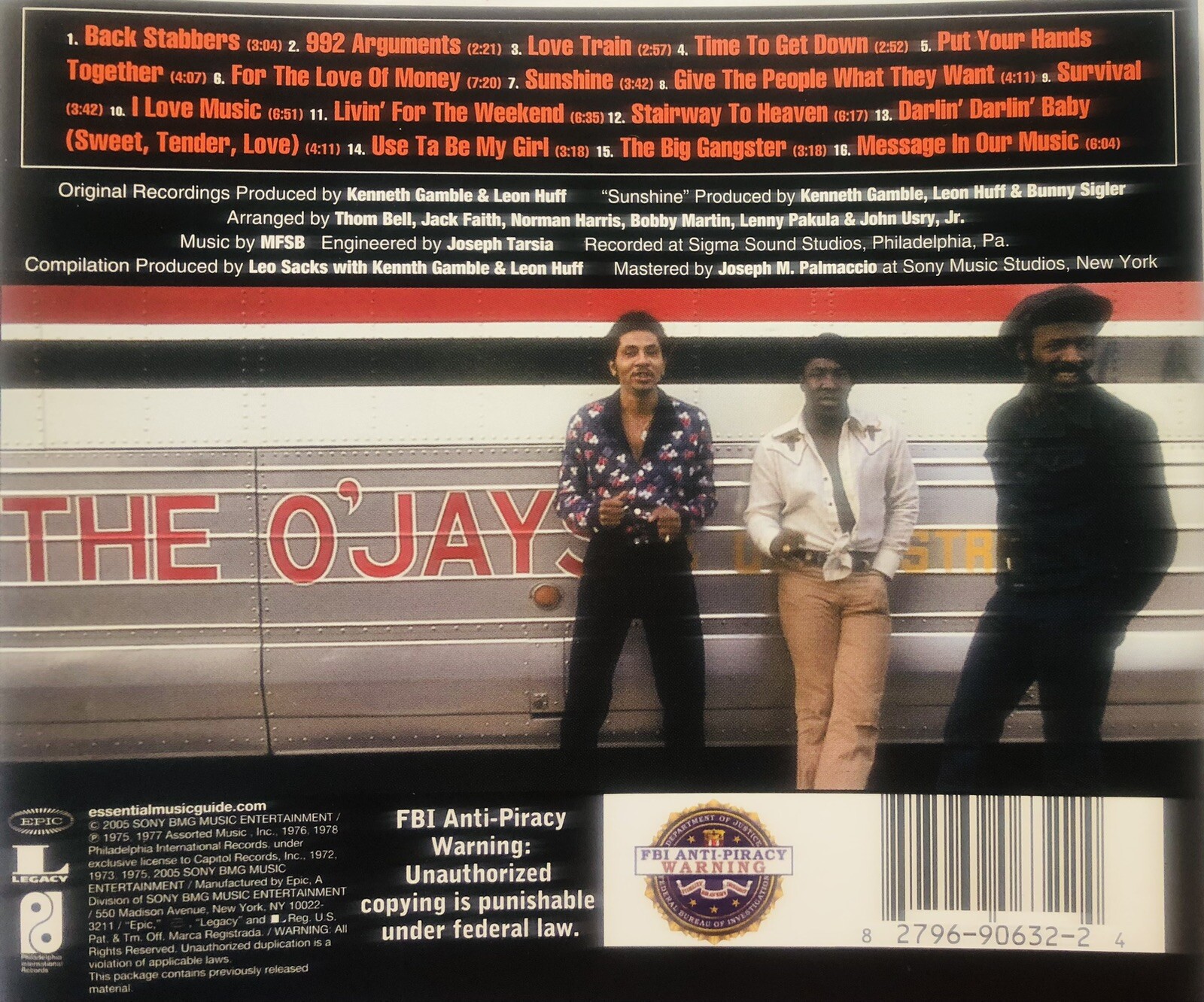 THE ESSENTIAL O’JAYS, CD, 16 TRACKS, 2005, EPIC
