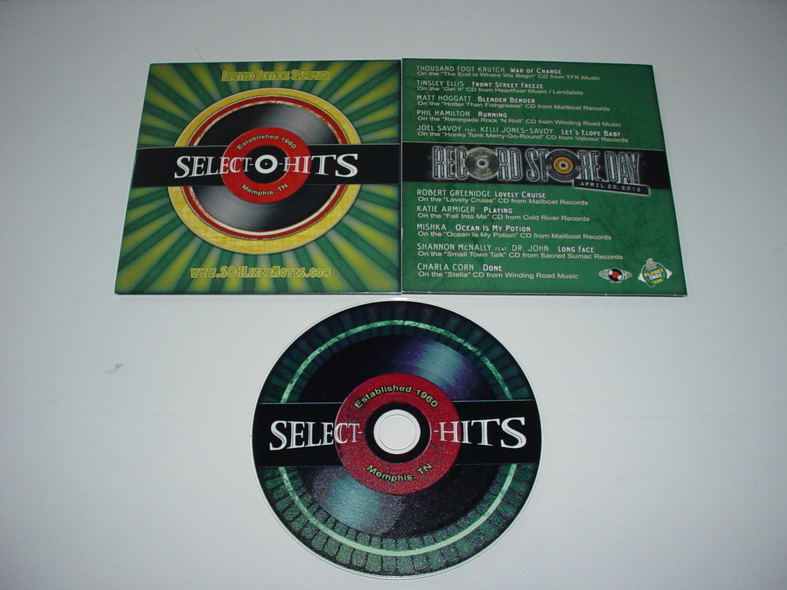 SELECT O HITS – RSD / 4-20-2013 10 SONG – PROMO CD SAMPLER – OOP