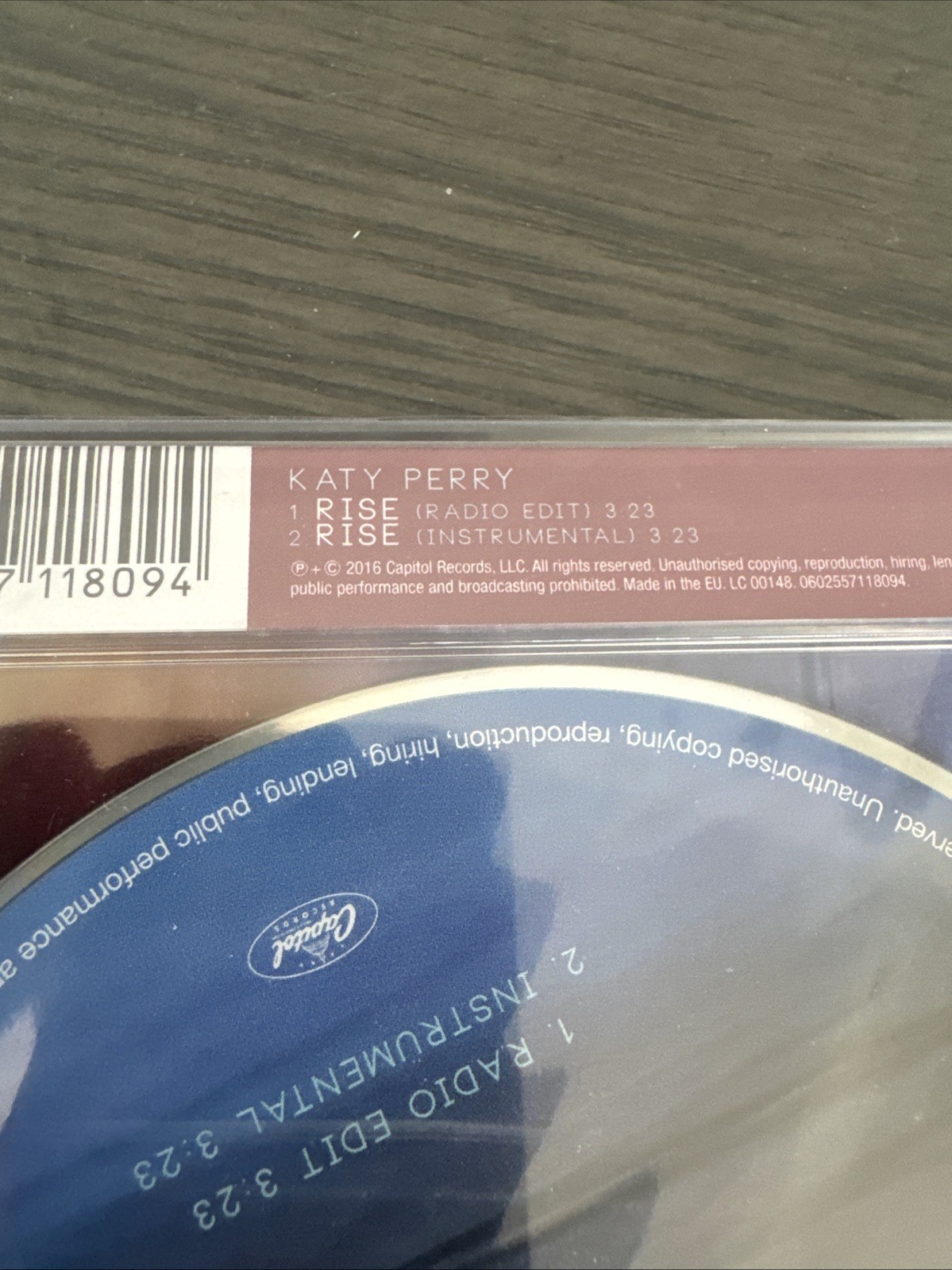 Katy Perry Rise Single CD 2016 -2 Tracks – Brand New Sealed!