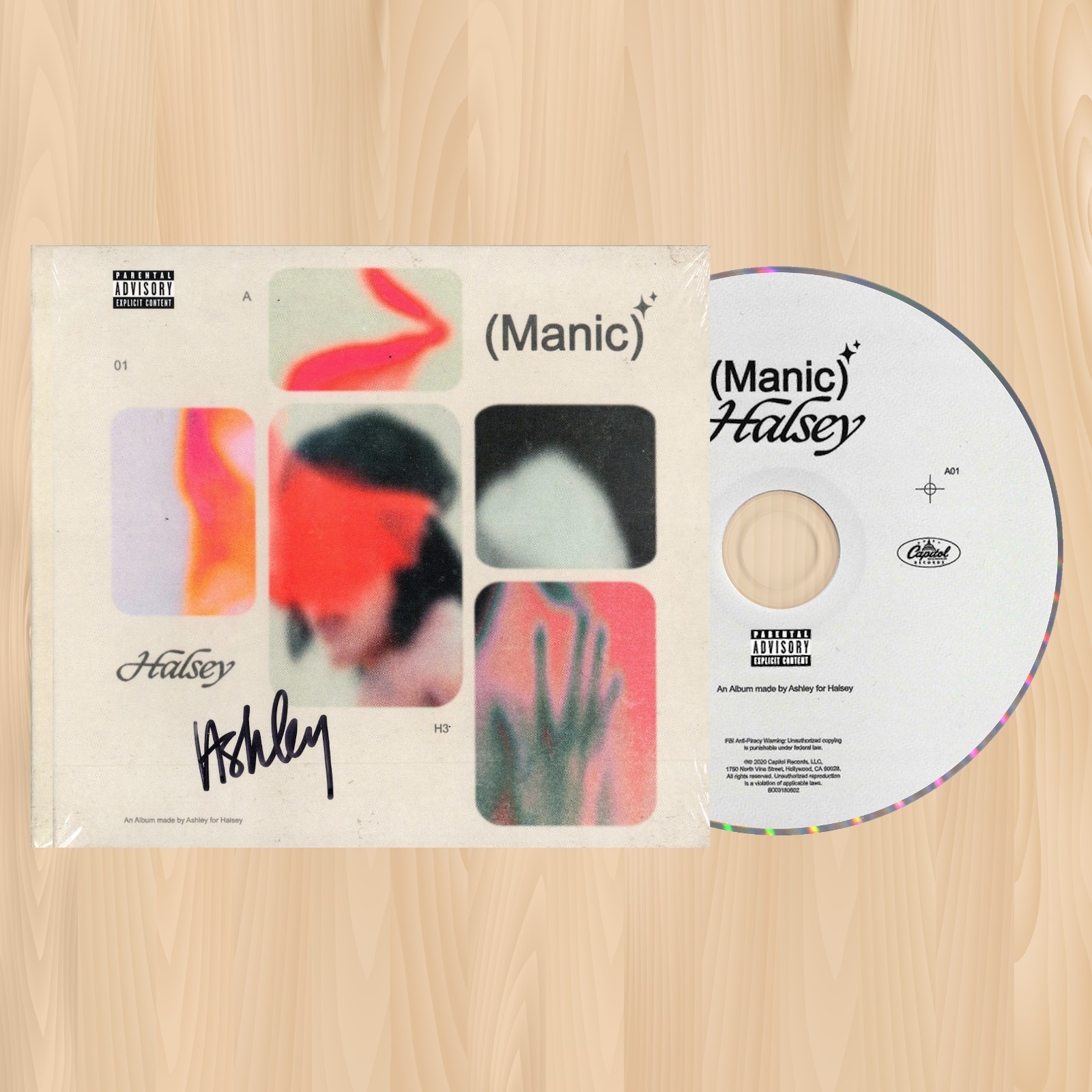AUTOGRAPHED—- HALSEY Manic CD Graveyard WITHOUT ME You should be sad 0630