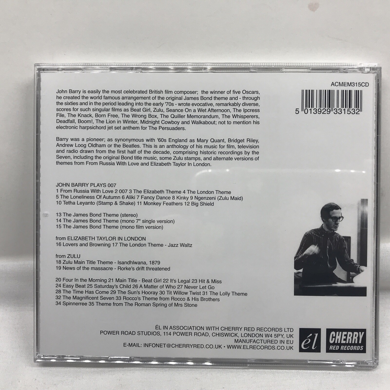JOHN BARRY – JOHN BARRY PLAYS 007 (CD 2016) 35 TRACK .#81