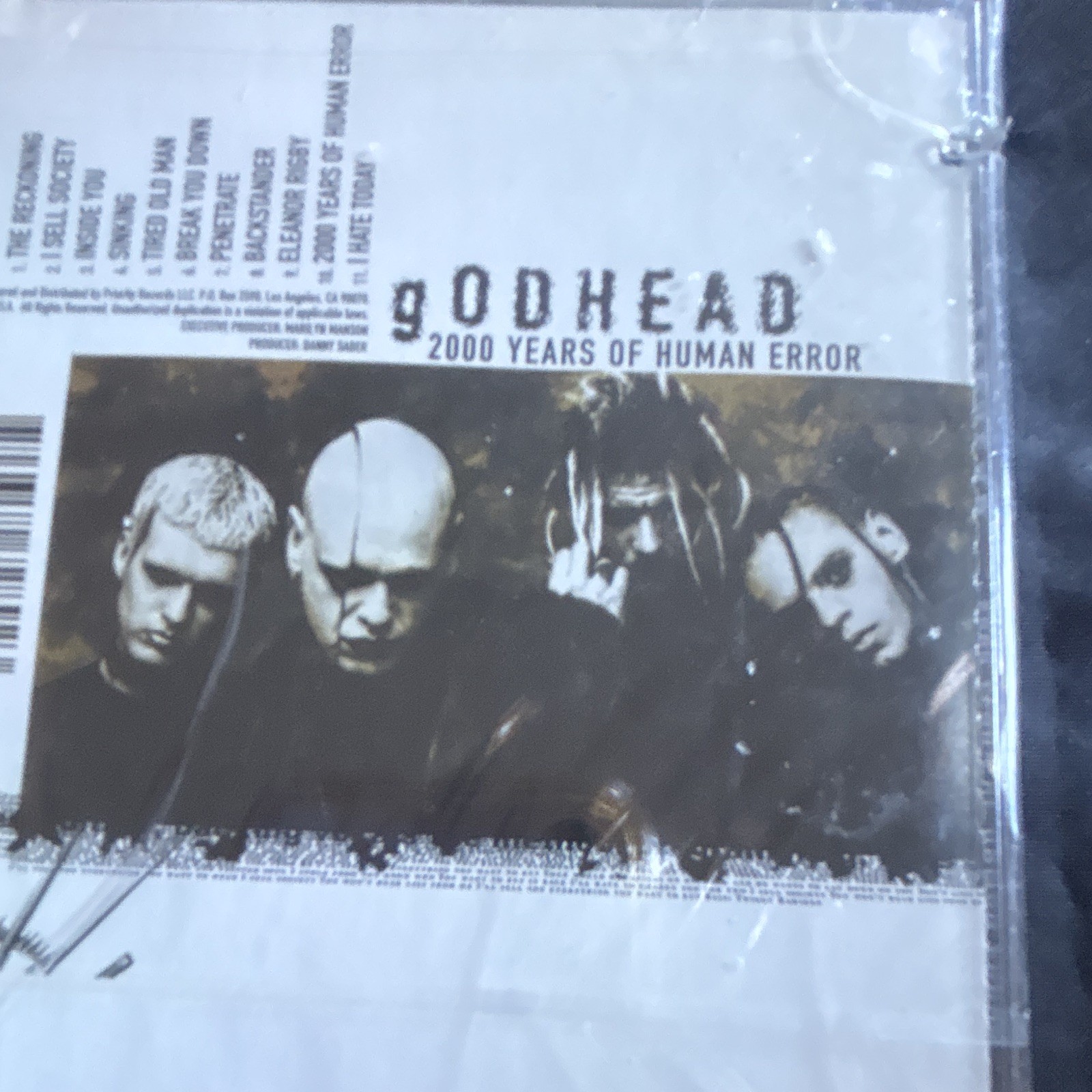 Godhead 2000 Years of Human Error CD Industrial/Gothic 2001 P2 27289 SEALED Hype