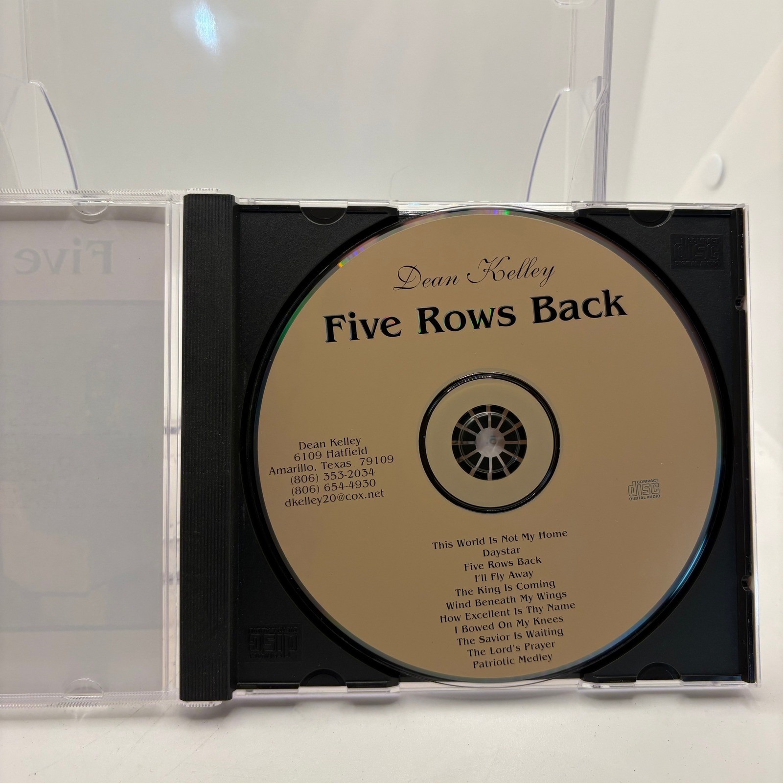 Five Rows Back Dean Kelley CD Gospel Southern Christian Music Amarillo Texas