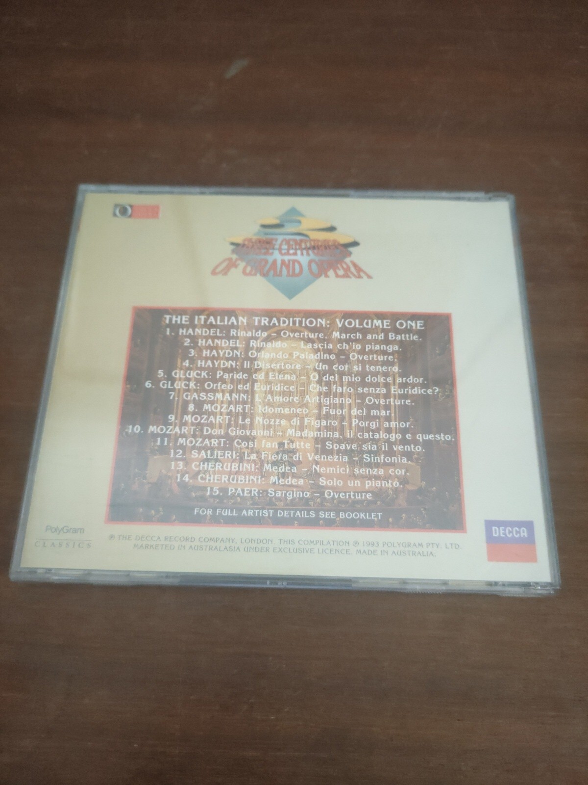 3 X Three Centuries of Grand Opera Volume One, Three and Four CD French Italian