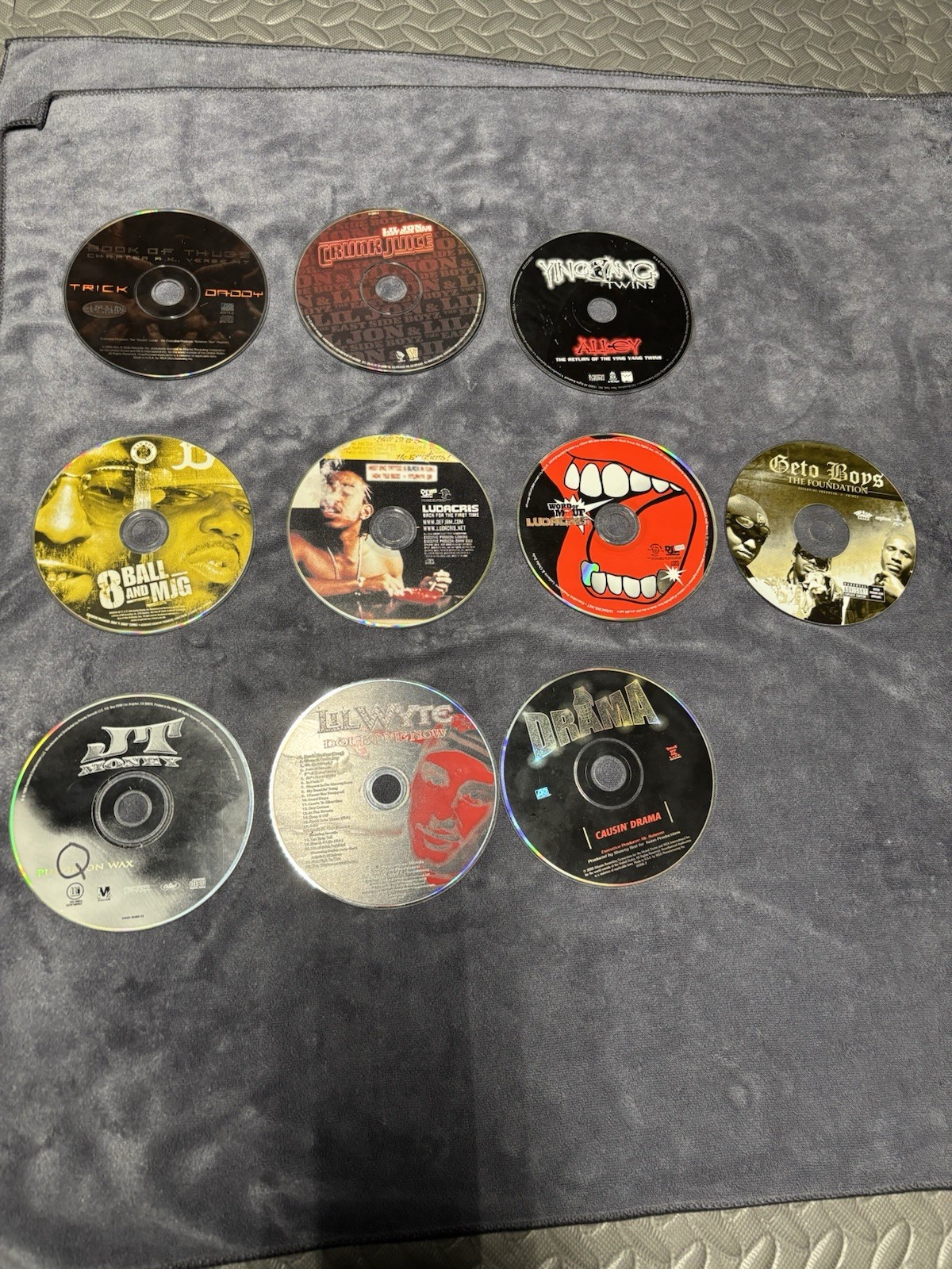 10 southern rap cd’s-8 ball mjg-jt money-ludacris-geto boys-drama-lil wyte