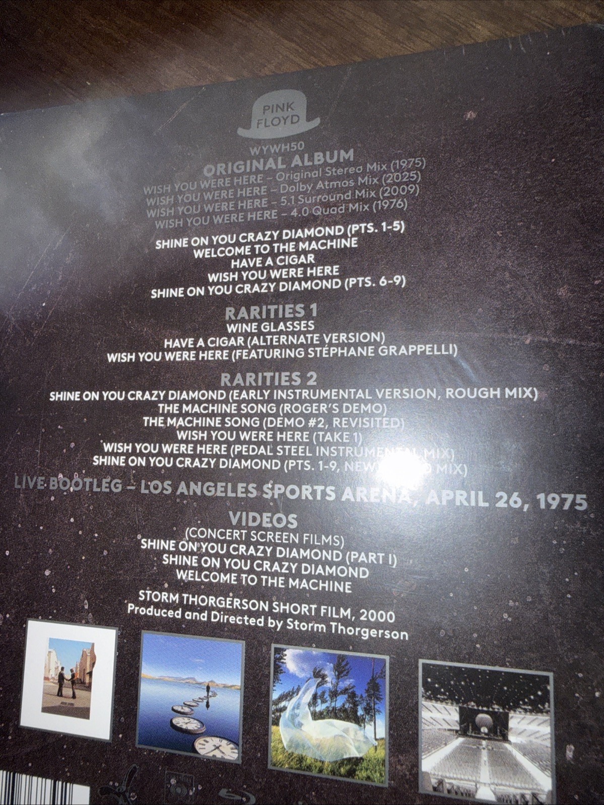 Pink Floyd WISH YOU WERE HERE (50TH ANNIVERSARY) – BLURAY New With Hype