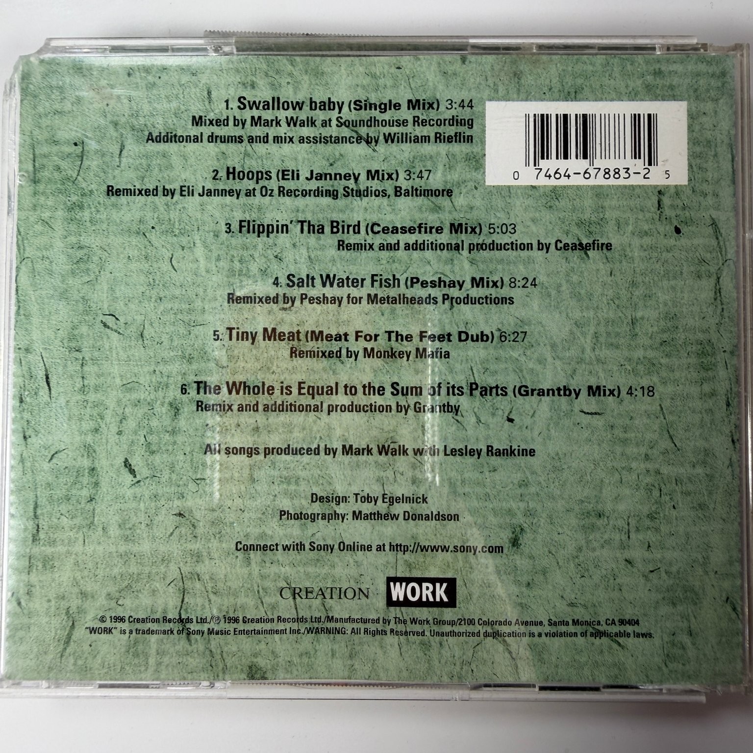 Ruby – Stroking The Full Length CD 1996 Special Remix EP Electronic WORK