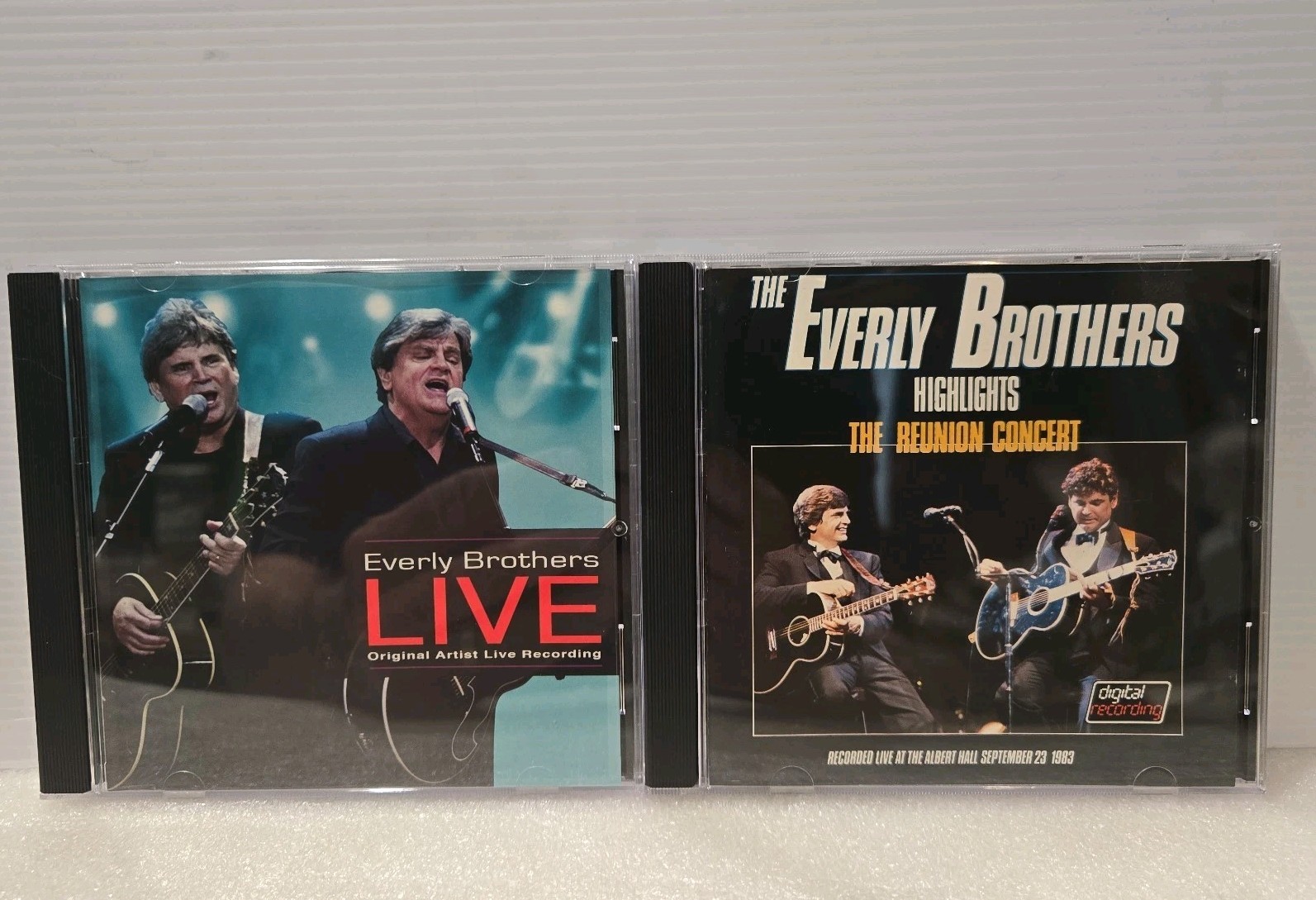 EVERLY BROTHERS 2 CD LOT: LIVE & THE REUNION CONCERT – Both EXCELLENT