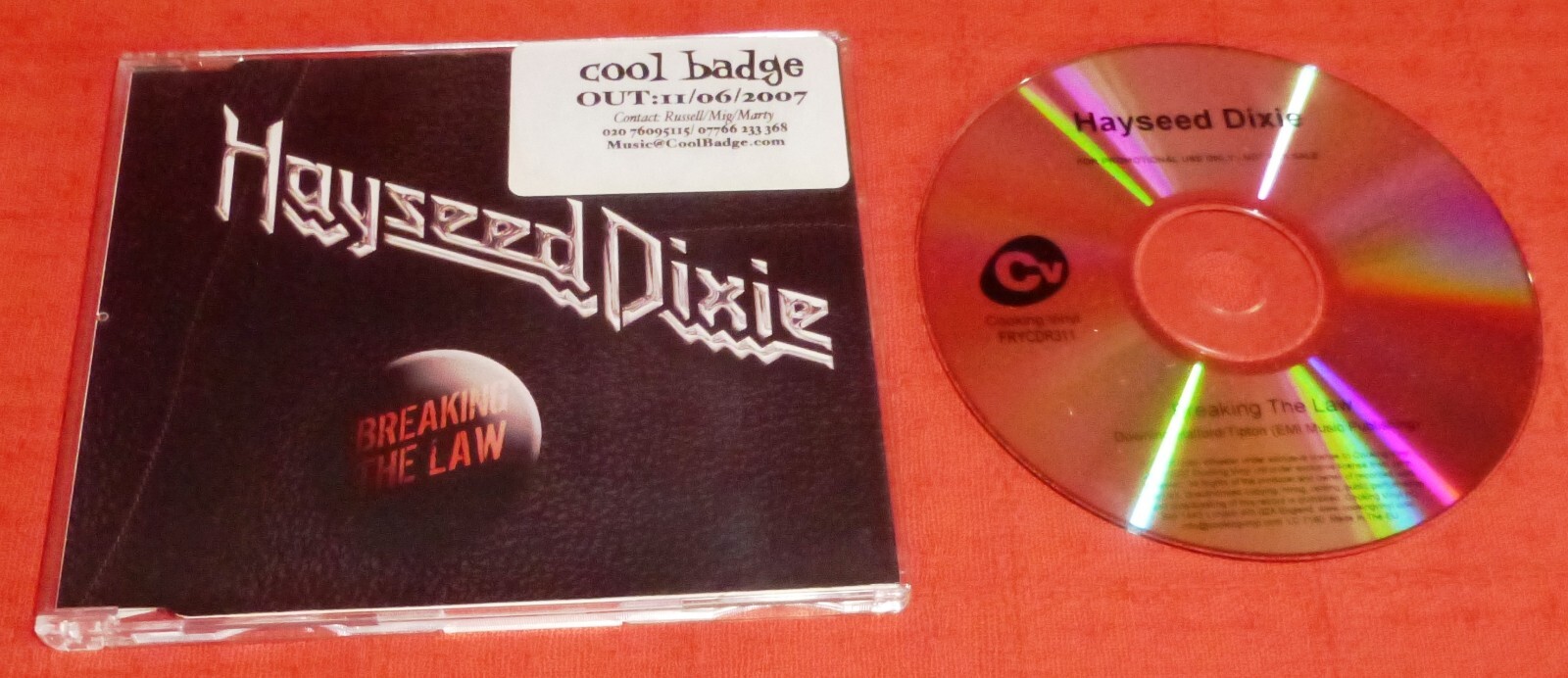 HAYSEED DIXIE ONE TRACK PROMO CDR SINGLE IN STICKERED CASE – BREAKING THE LAW