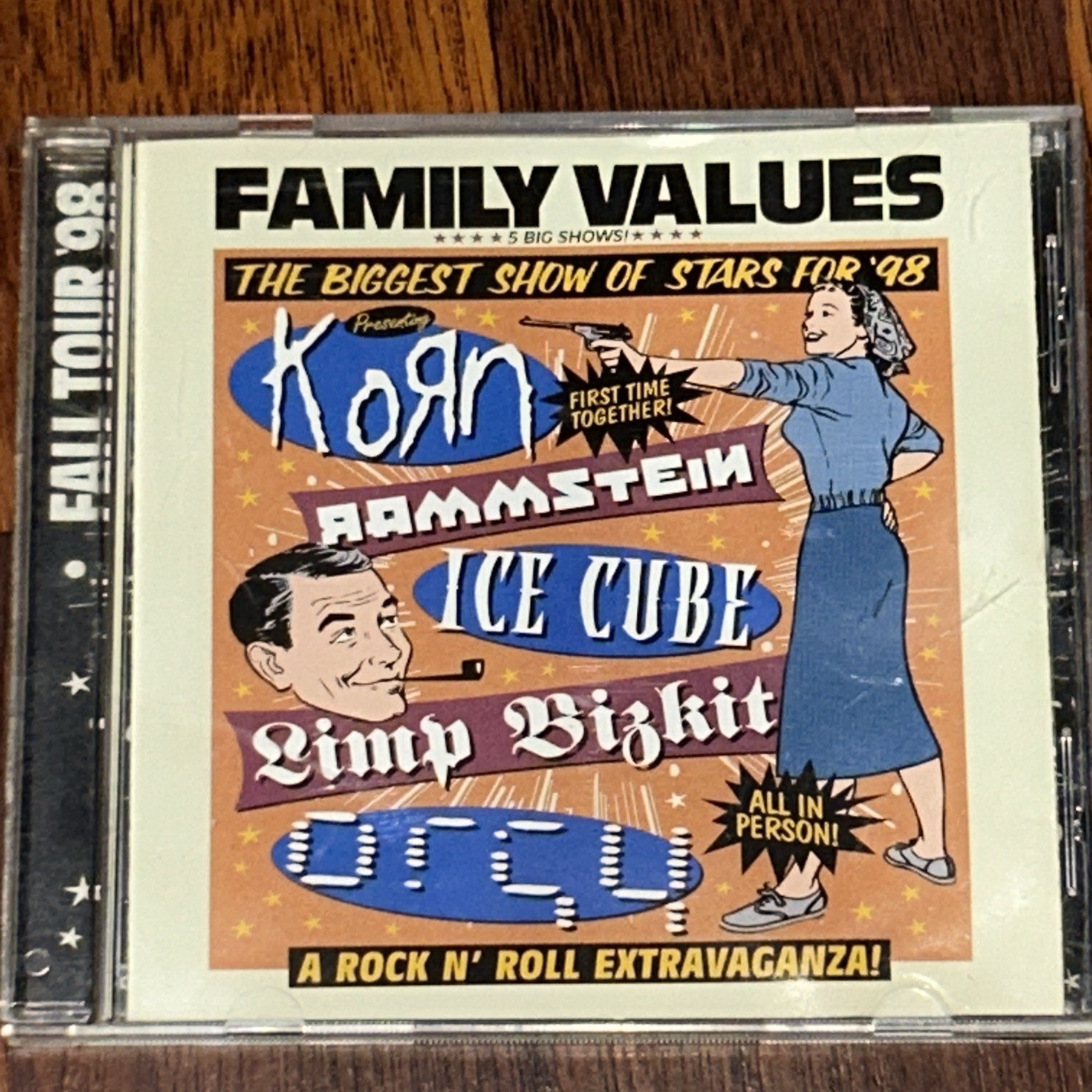Family Values Tour ’98 CD Korn Limp Bizkit Rammstein Ice Cube Incubus Orgy