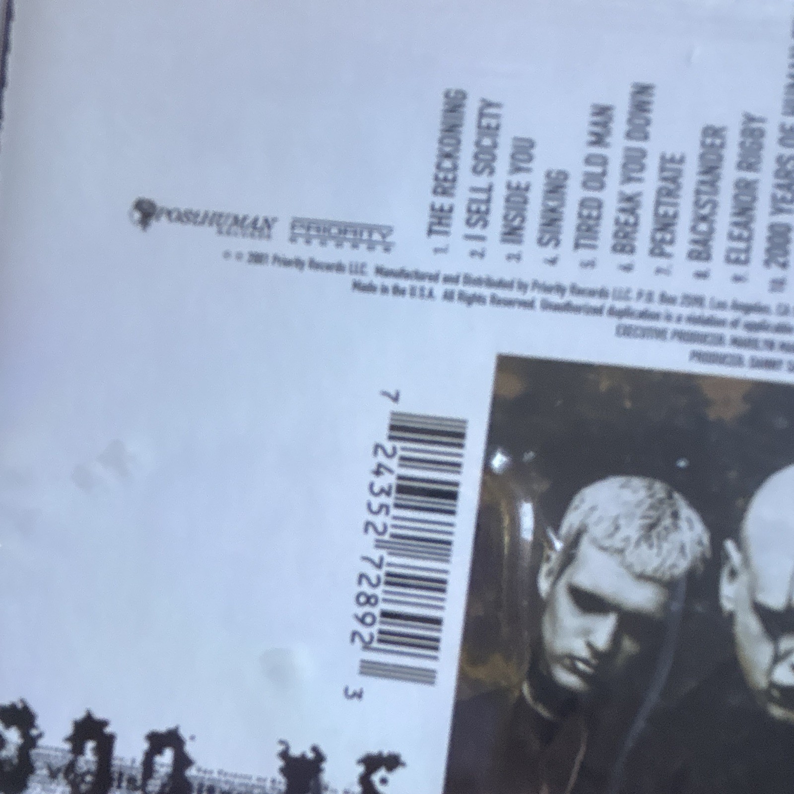 Godhead 2000 Years of Human Error CD Industrial/Gothic 2001 P2 27289 SEALED Hype