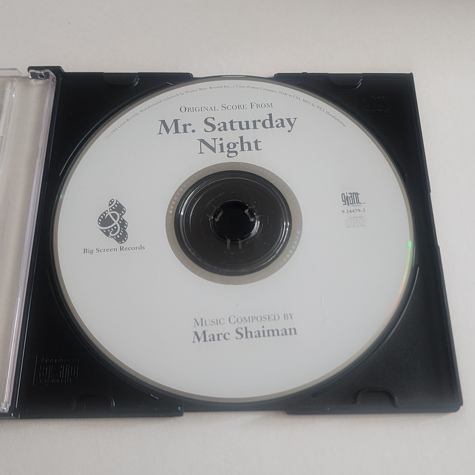 Mr. Saturday Night Original Score CD Marc Shaiman 1992 9-24479-2 Disc Only