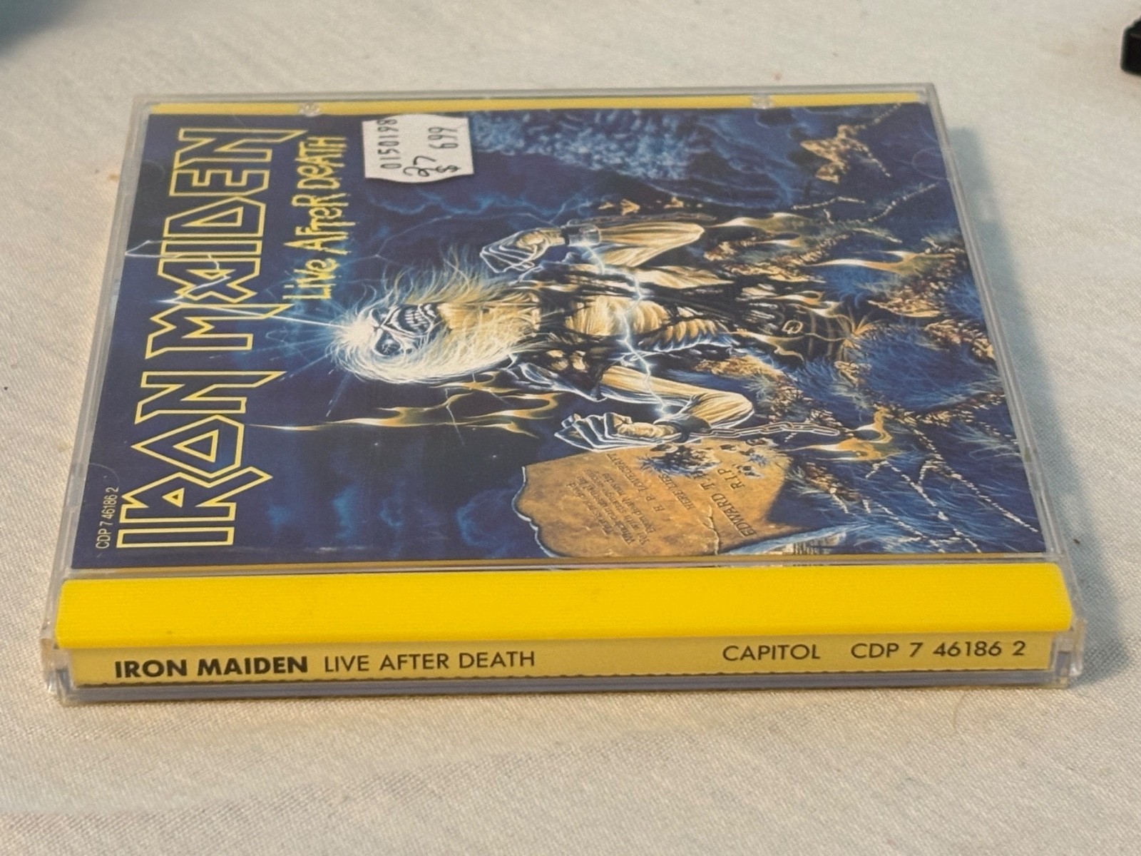 Iron Maiden Live After Death CD Yellow Tray Early Press Capitol CDP 7 46186 2