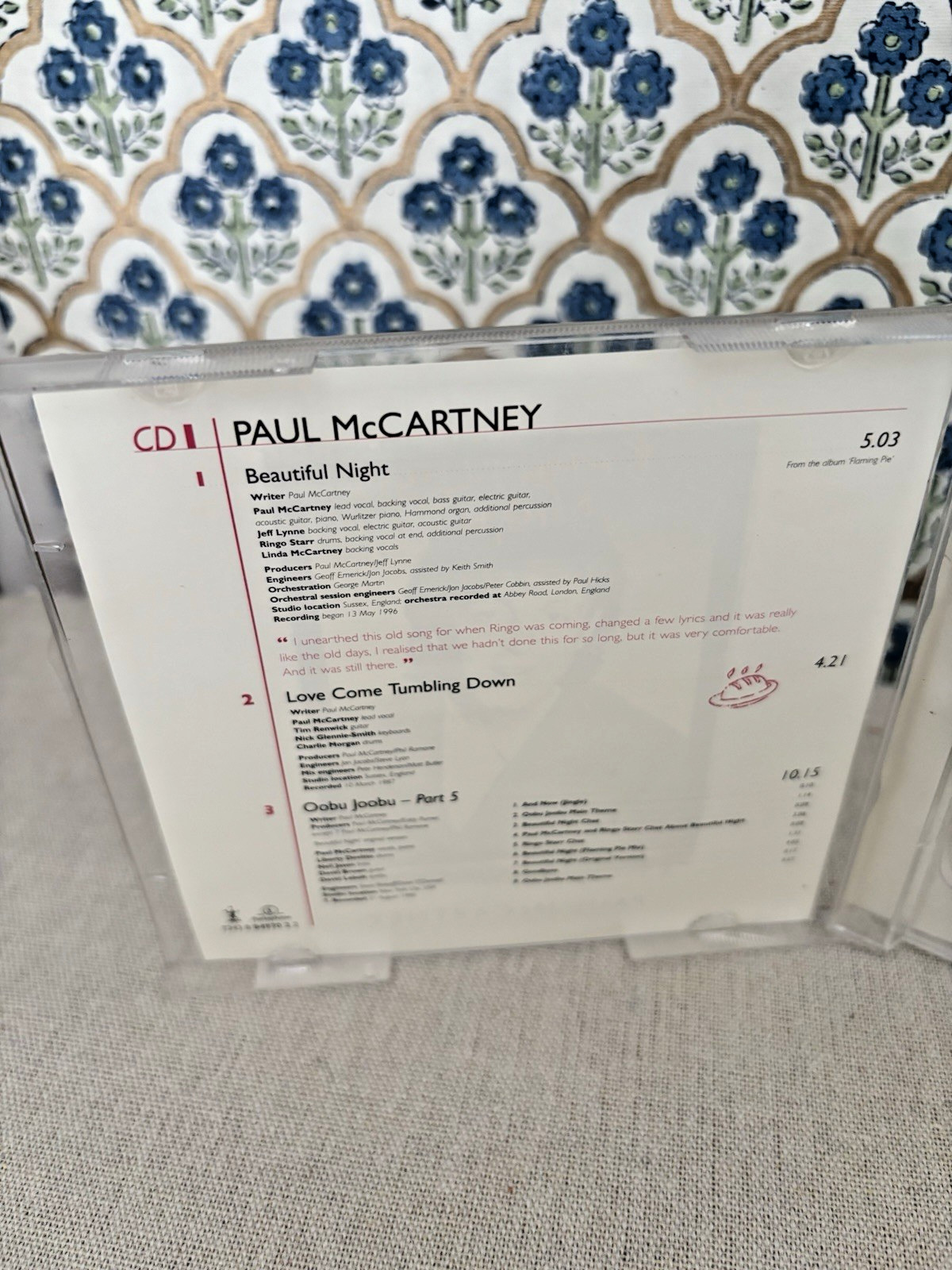 Paul McCartney – Beautiful Night CD1 1997 Parlophone CD single