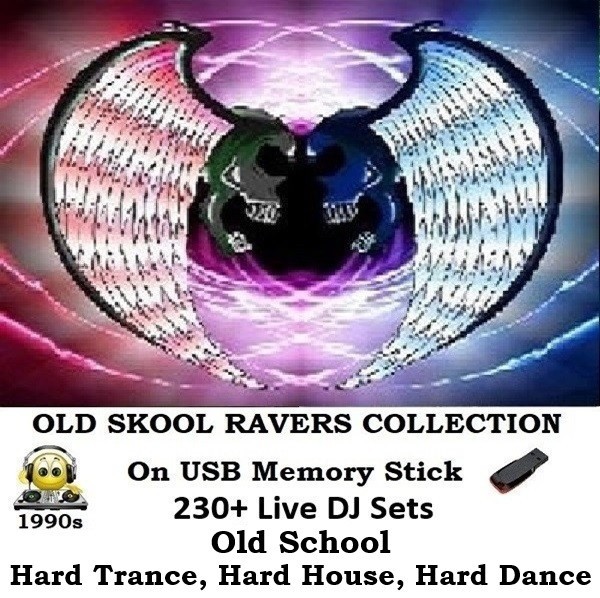 Old School Hard Trance – Hard House – Hard Dance 1990s-2000s Live DJ-Sets On-USB