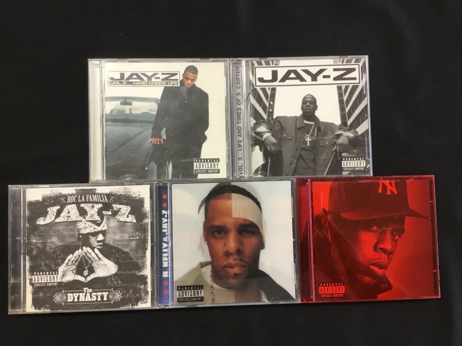 Jay-Z 5 CD Lot: Vol 2, Vol 3, Dynasty Roc La Familia, Unfinished, Kingdom Come