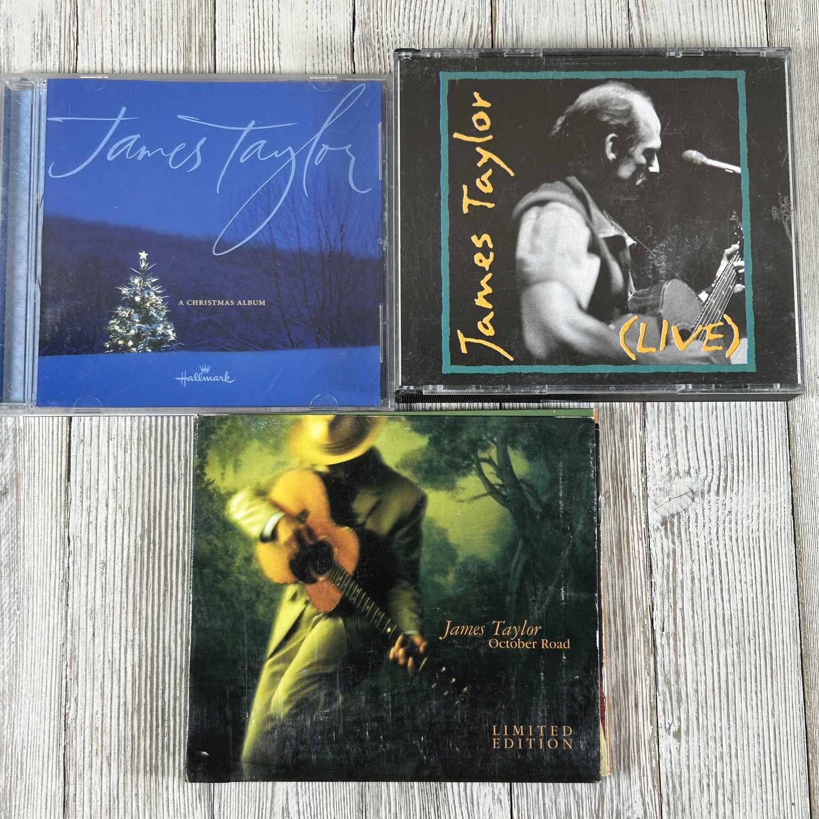 James Taylor CD Lot – October Road (Limited Edition), Live, A Christmas Album –