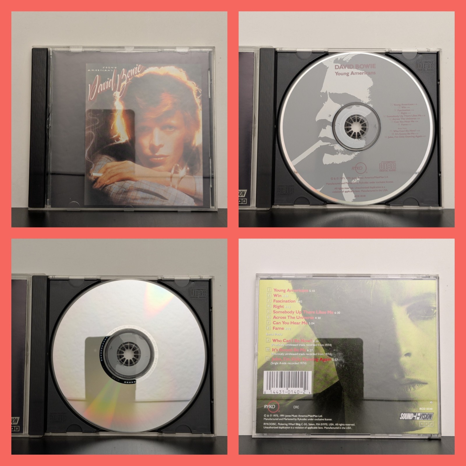 David Bowie Young Americans 1991 US CD Club Edition Rykodisc RCD 10140